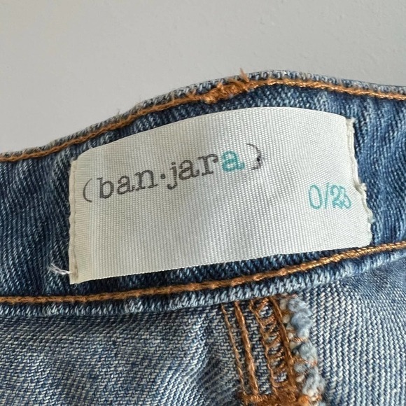 New Ban Jara Loose Fit Shorts Women's 23 Super High Rise Denim Cotton Distressed - Picture 5 of 6